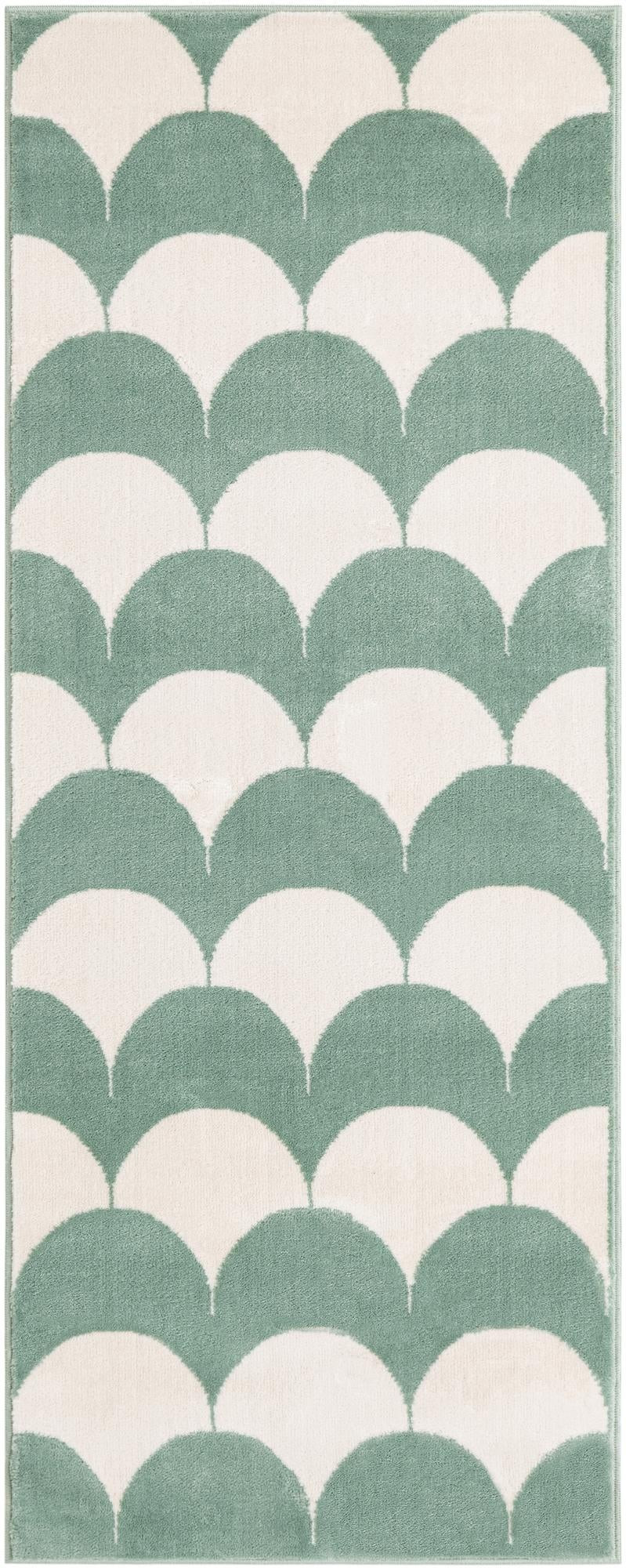 2' x 5' Ocala · Geometric rug, soft green