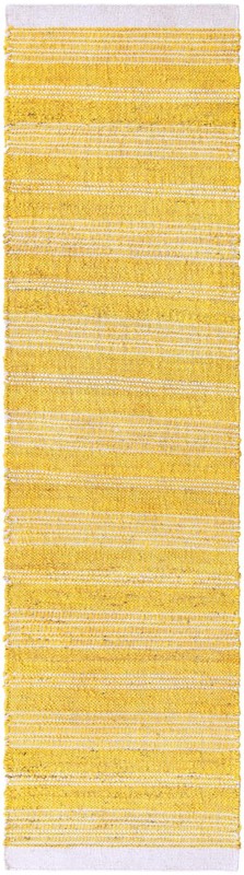 Galway · Striped Wool Rug, yellow and ivory