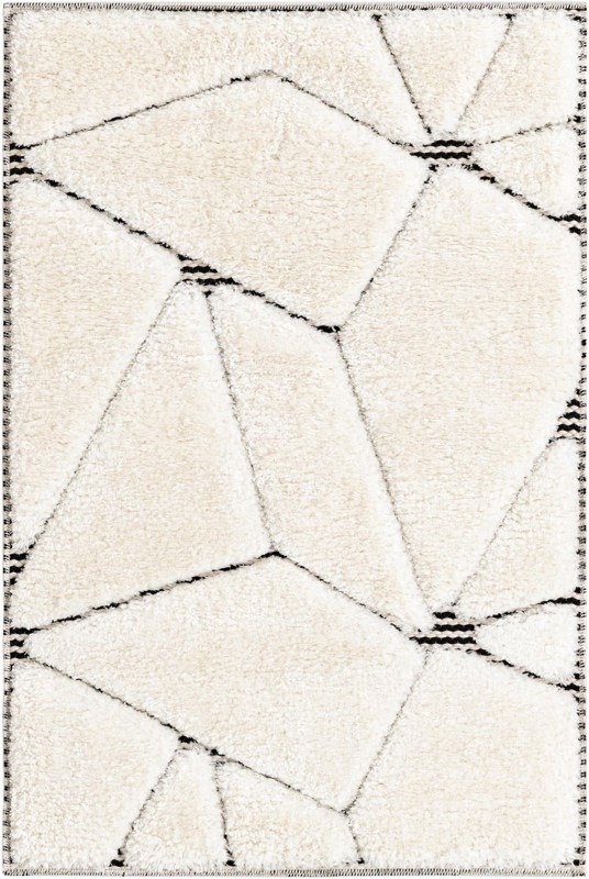 2' x 3' Sutter · Geometric rug, ivory white