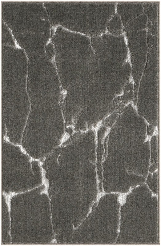 2' x 3' Ravenhill · Abstract rug, gray and silver