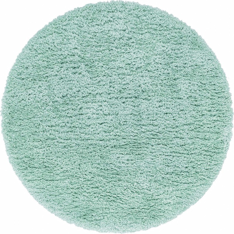 Olympia · Solid Shag Rug, cyan