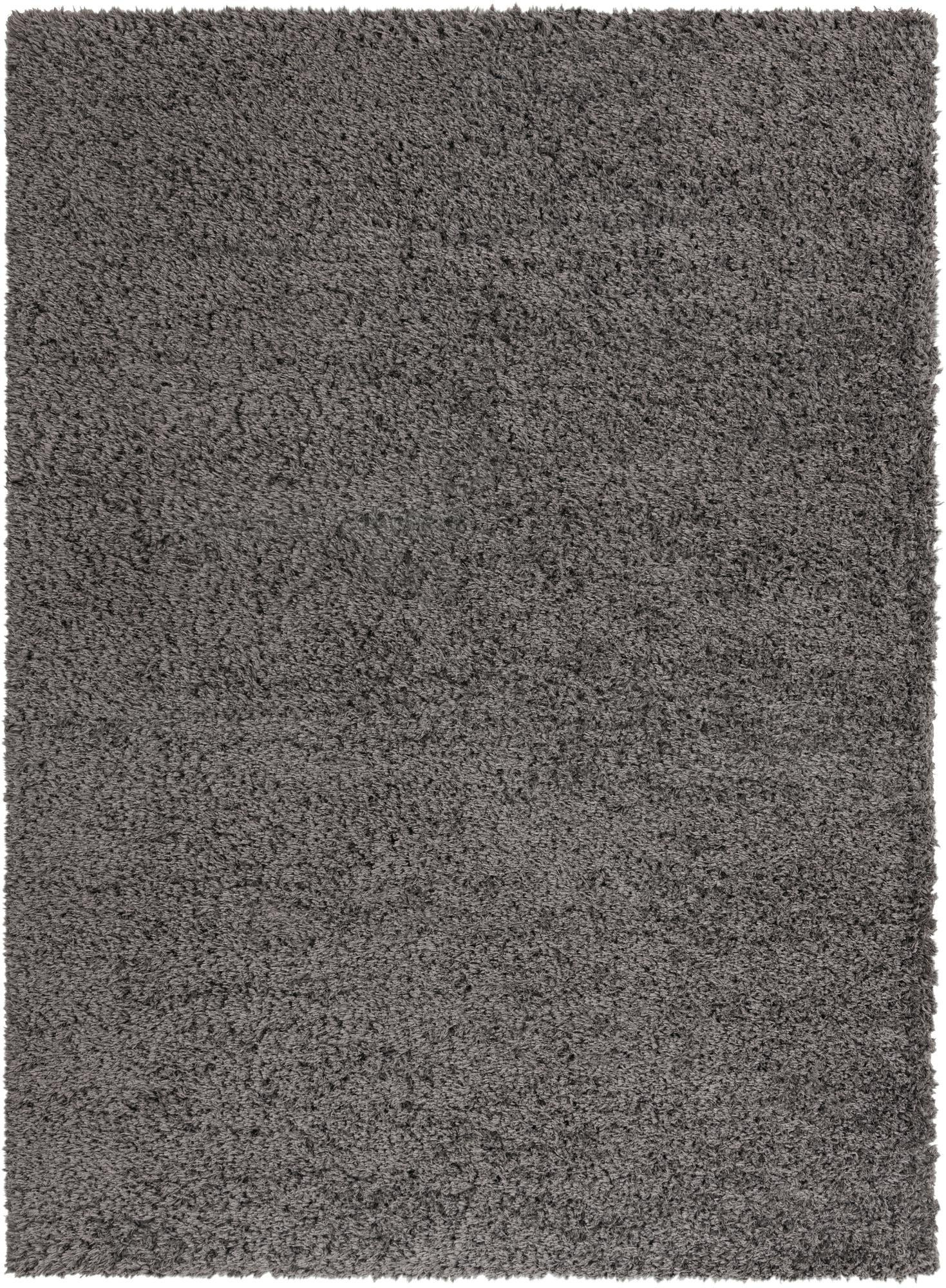 8' x 11' Olympia · Solid shag rug, smoke gray