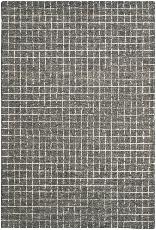 4' 1 x 6' 1 Walsh · Lines Wool Rug, storm cloud gray