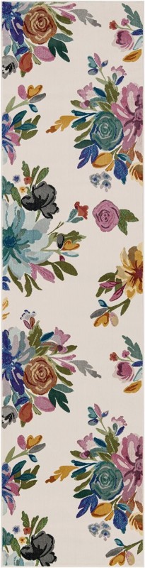 2' 7 x 10' Hastings · Floral / botanical rug, ivory