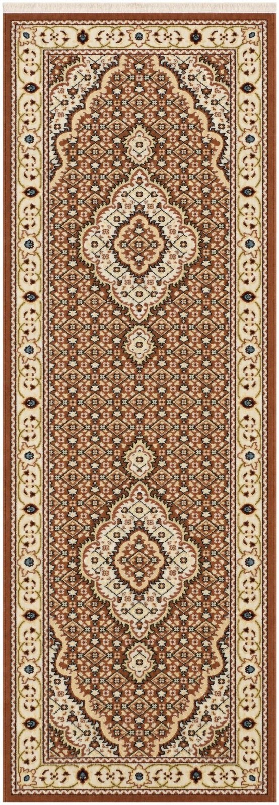 2' x 6' Millard · Medallion rug, dusty pink and cream