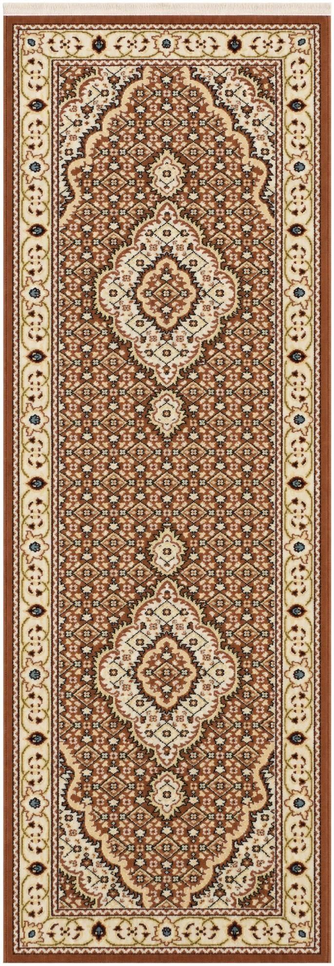 2' x 6' Millard · Medallion rug, dusty pink and cream