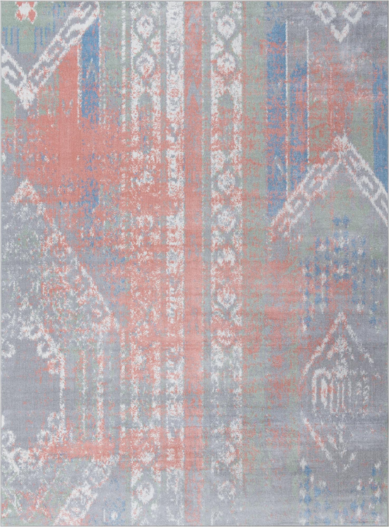 10' x 14' Montague · Abstract Washable Rug, multi