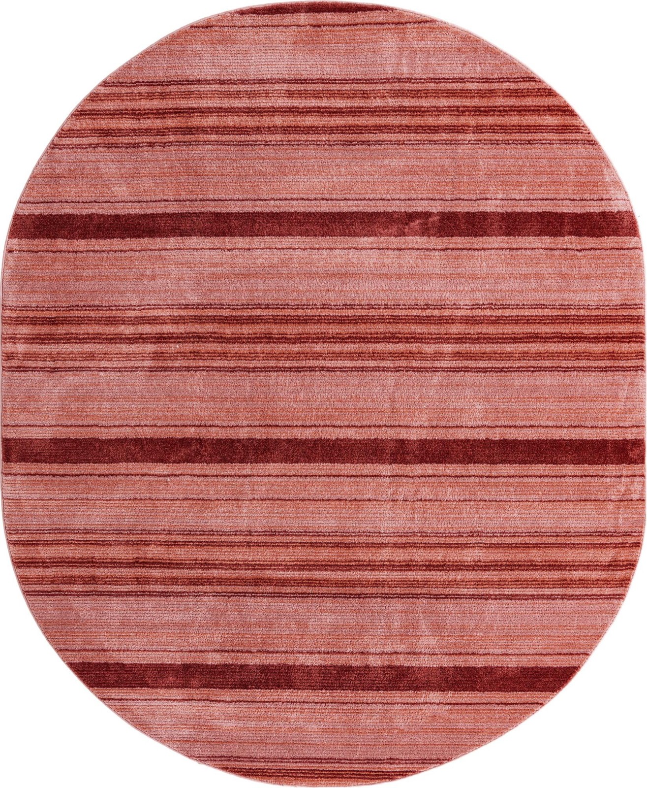 7' 10 x 10' 2 Jagger · Striped rug, rose and red