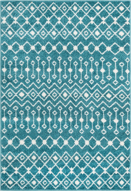 4' x 6' Boswell · Diamond rug, turquoise