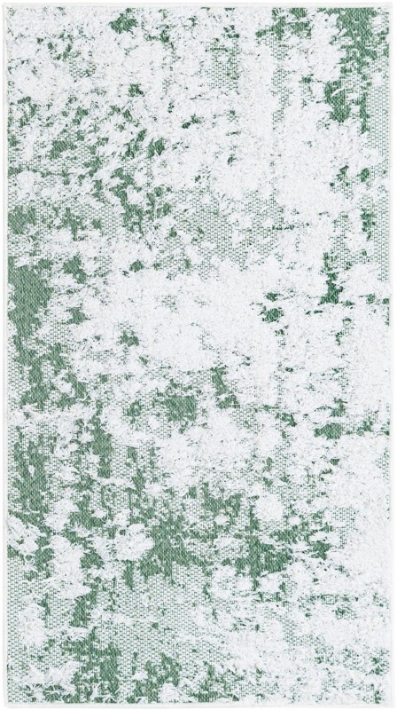 2' 3 x 4' Coxwell · Abstract rug, green and ivory