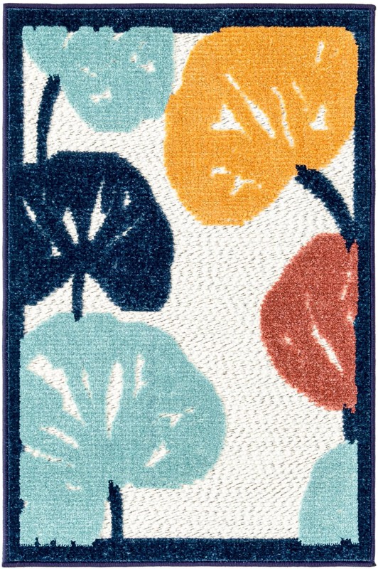2' x 3' Slade · Border Outdoor Rug, ivory