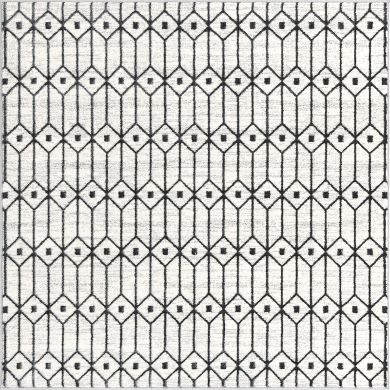 Wharton · Diamond rug, white