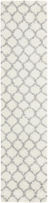 2' 7 x 12' Barnett · Trellis Shag Rug, ivory
