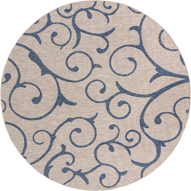 10' 8 x 10' 8 Shale · Floral / botanical Outdoor Rug, gray