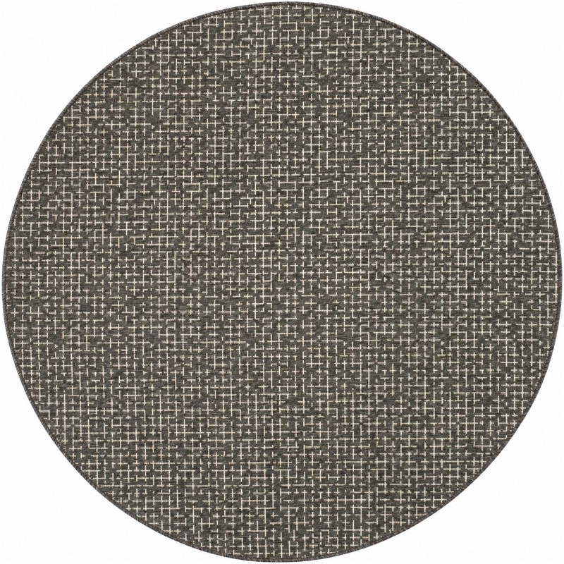 Loam · Checkered Outdoor Rug, charcoal