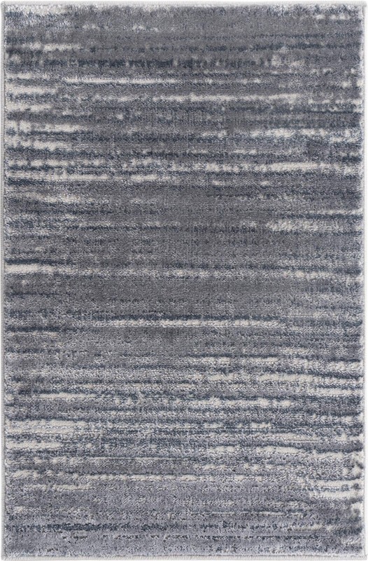 Tate · Linear abstract rug, gray and ivory