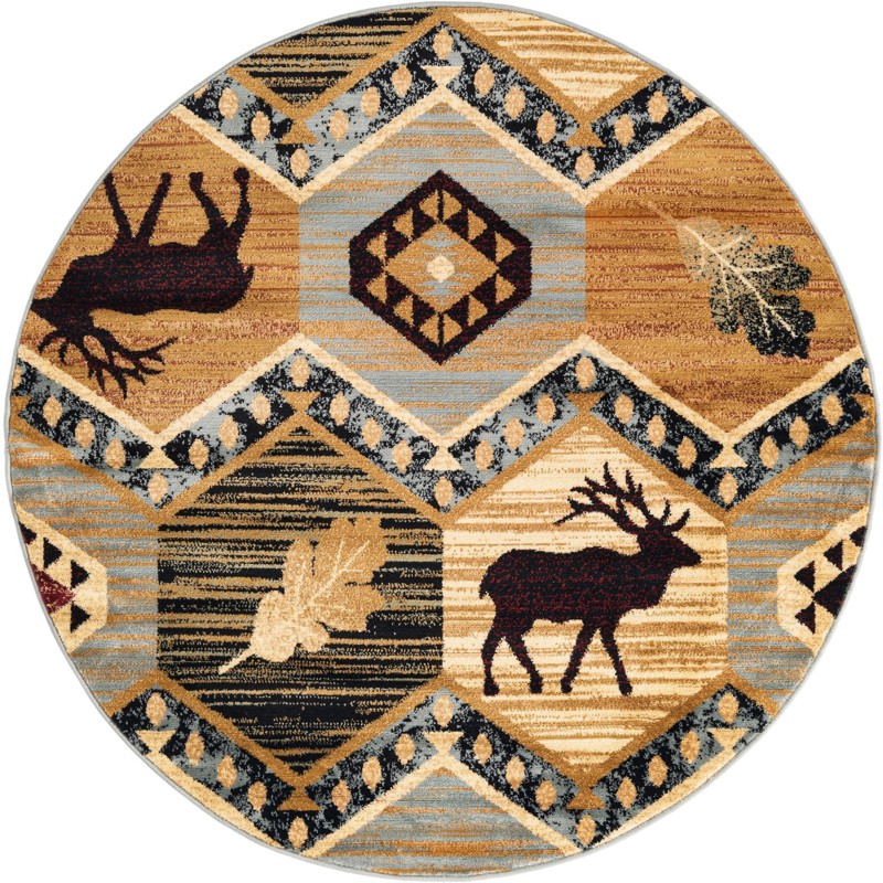 Avalon · Geometric rug, blue