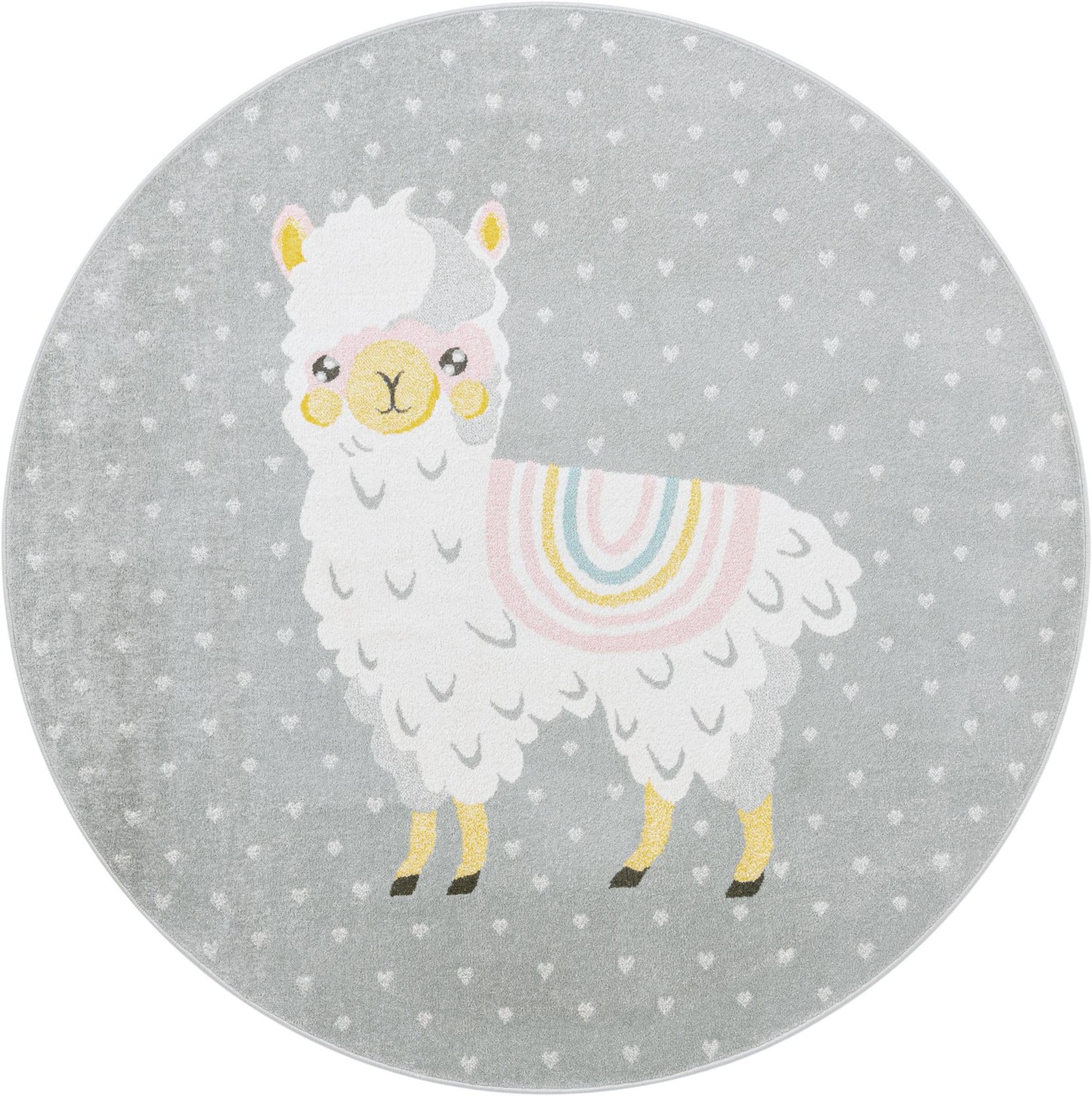 7' 10 x 7' 10 Lantern · Pictoral rug, gray