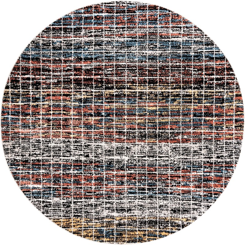 Kenney · Grid rug, black and multi