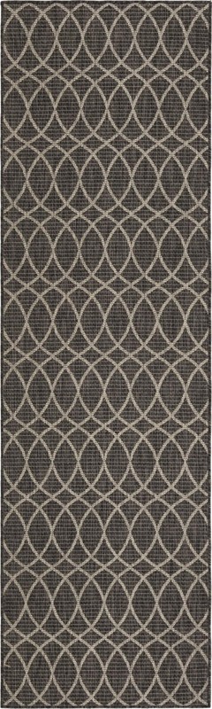 2' 7 x 10' Atkins · Geometric Outdoor Rug, charcoal