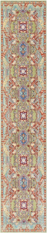 2' 7 x 13' Sherman · Border rug