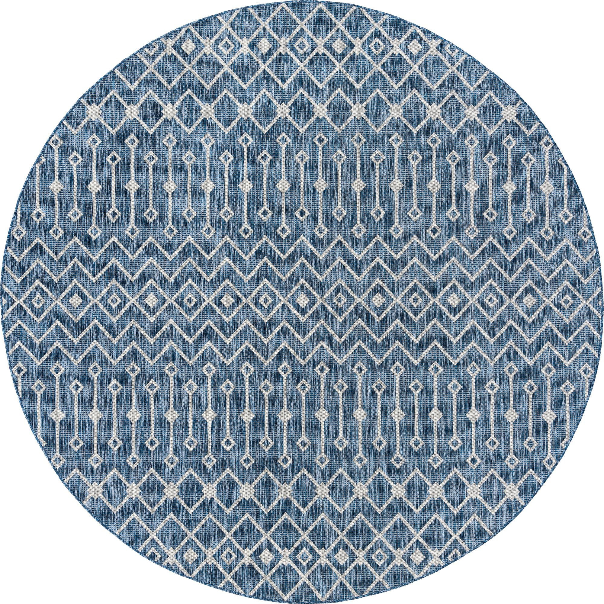 10' x 10' Kearney · Diamond Outdoor Rug, blue