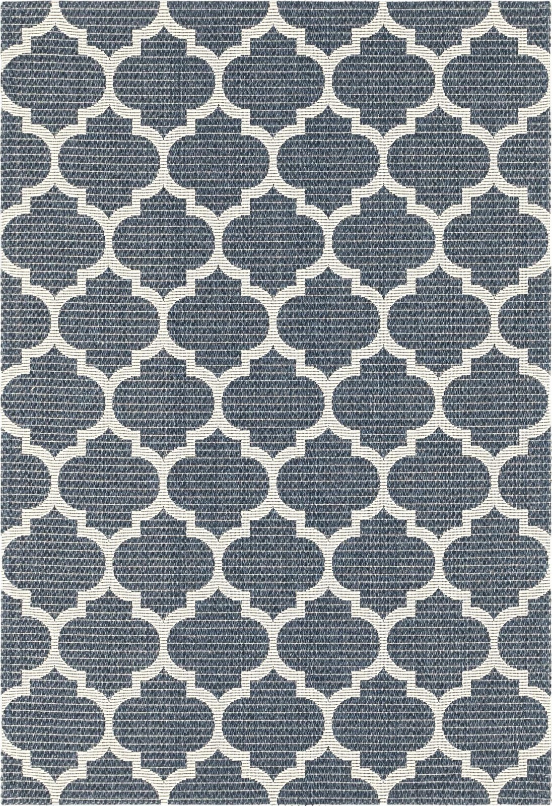 4' 2 x 6' Enid · Geometric rug, navy