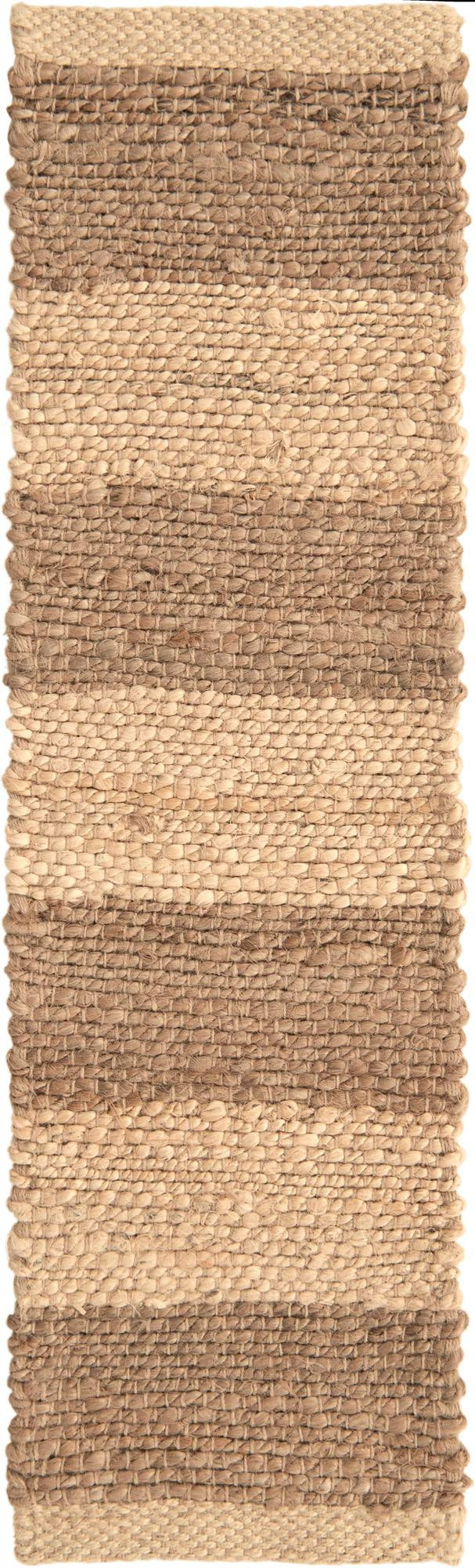 0' 9 x 2' 6 Askew · Striped Braided Jute Rug