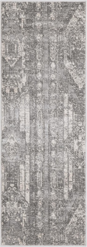 Cardinal · Tribal striped rug, gray and cream