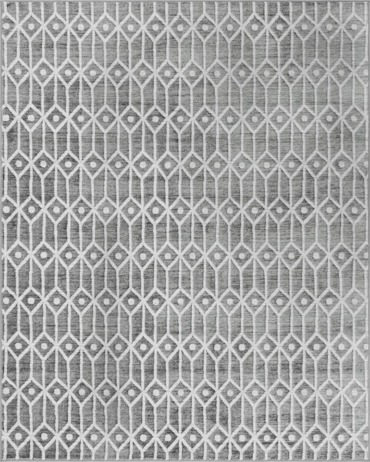 8' x 10' Vincent · Diamond rug, grey