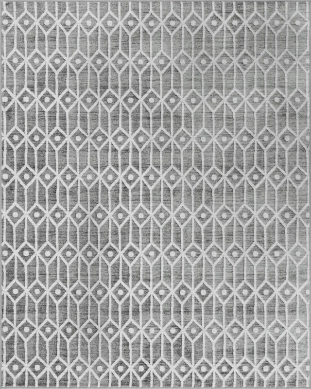 8' x 10' Vincent · Diamond rug, grey