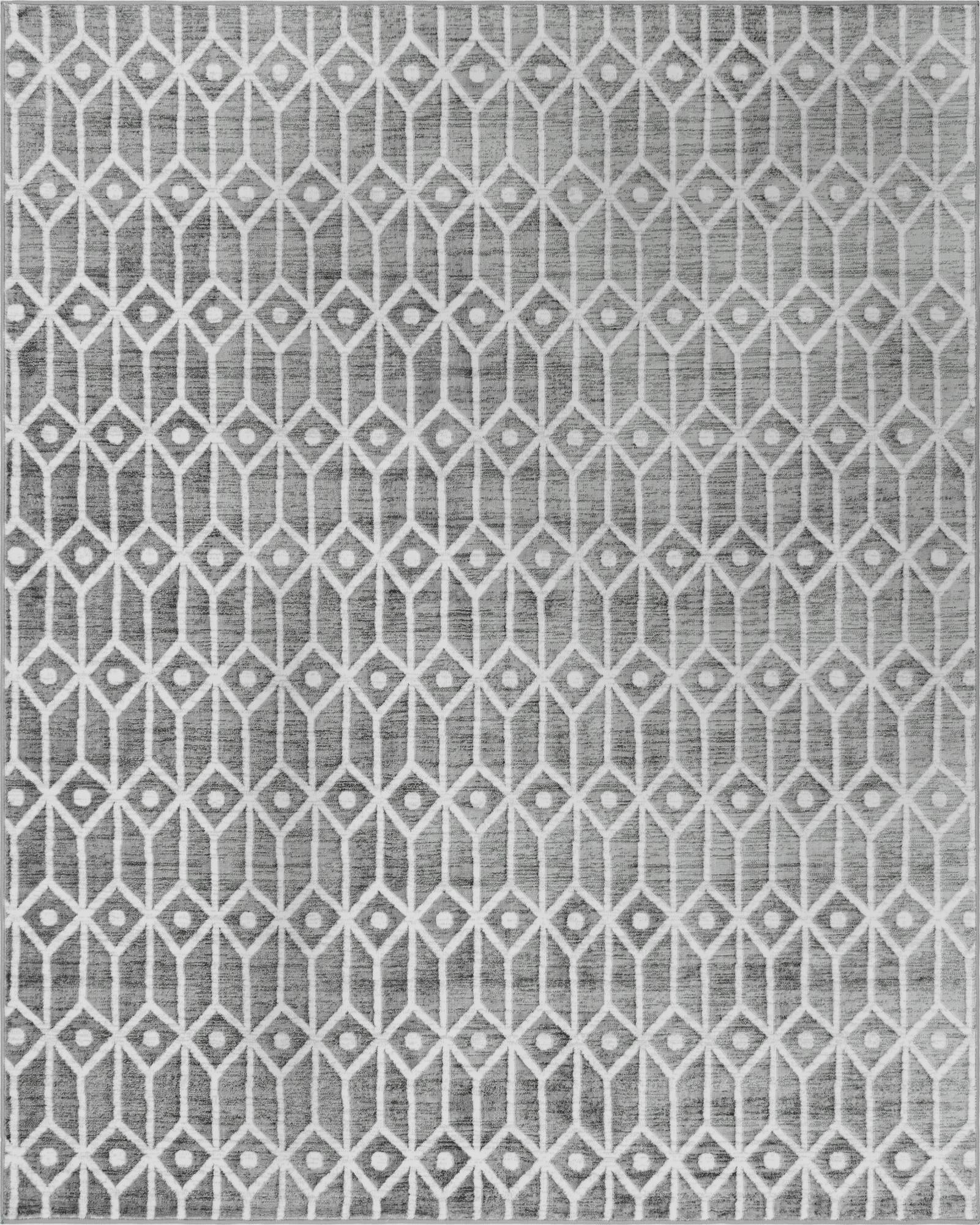 8' x 10' Vincent · Diamond rug, grey
