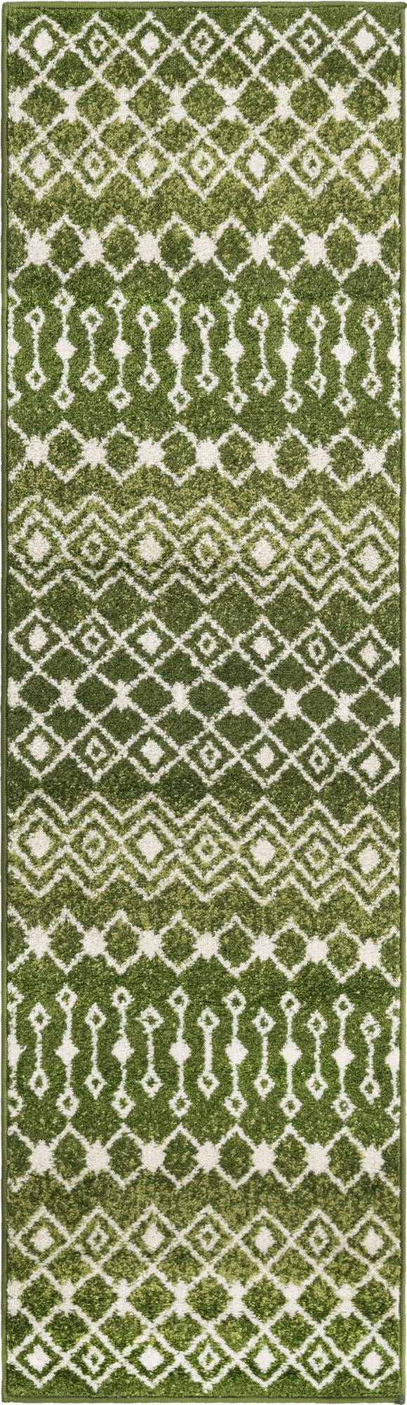 2' x 7' Boswell · Chevron rug, green