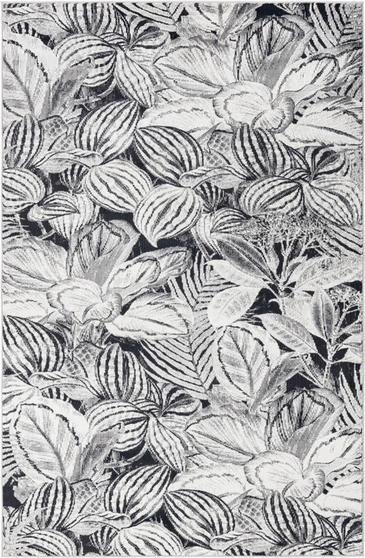 4' x 6' Herrick · Floral / botanical rug, charcoal