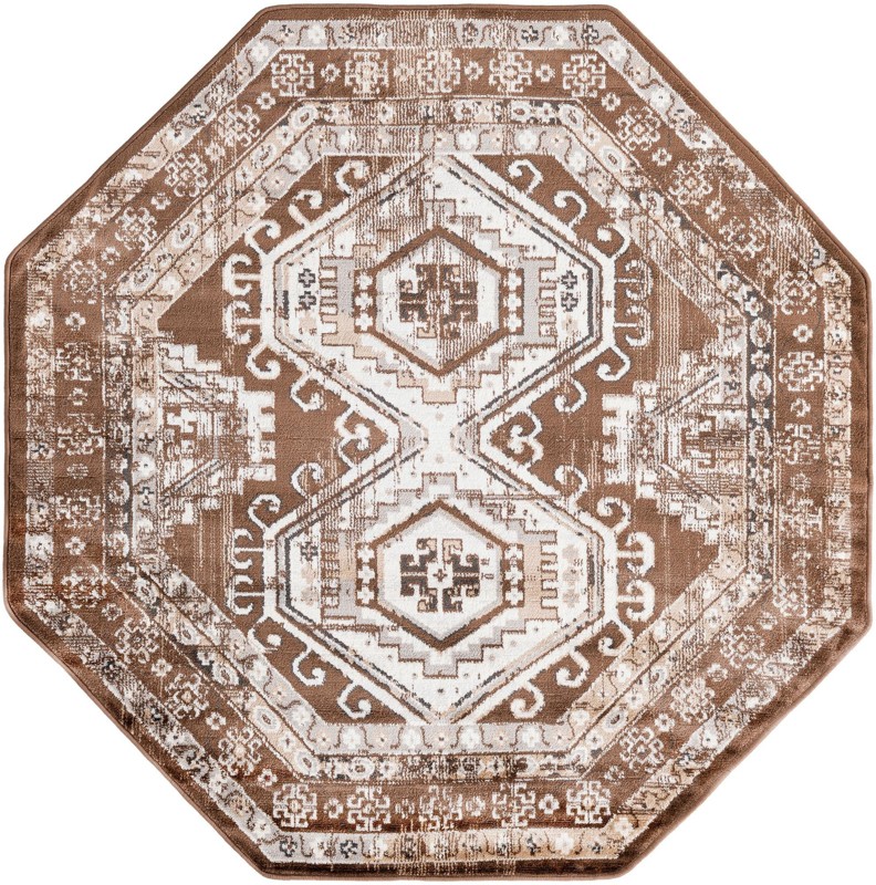 Harmon · Border rug, brown