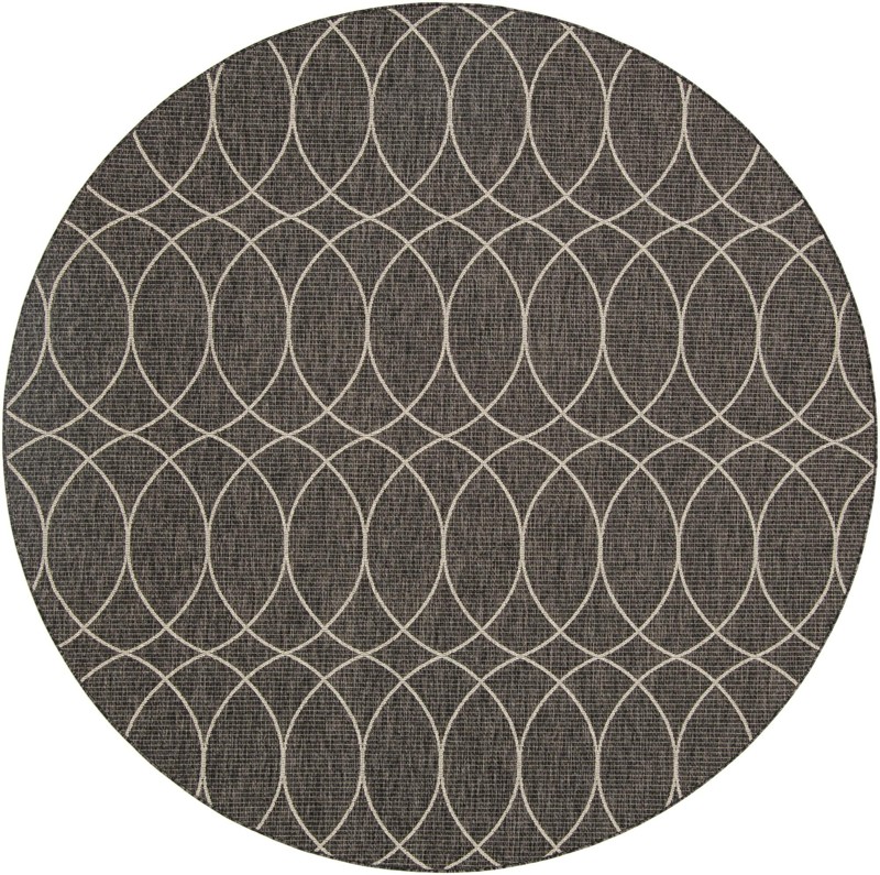 10' x 10' Atkins · Geometric Outdoor Rug, charcoal