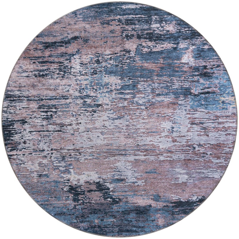 7' 10 x 7' 10 Hyde · Abstract rug, navy and beige