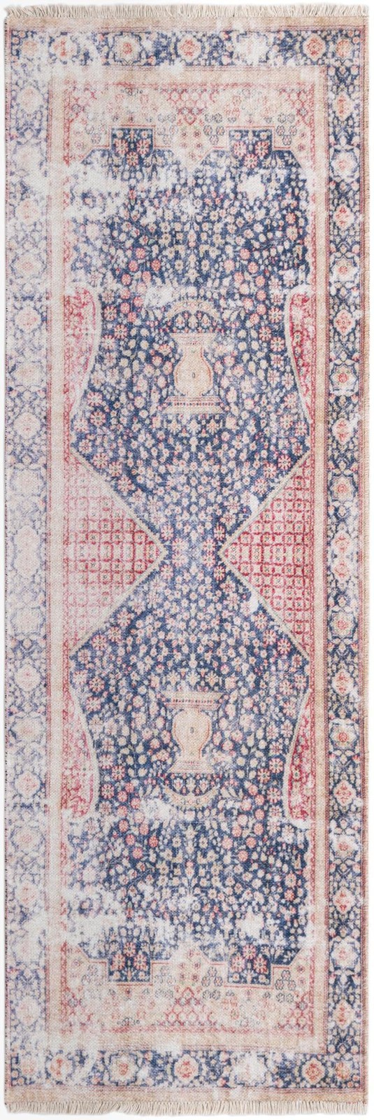 2' x 6' 1 Ruidoso · Border rug, navy blue