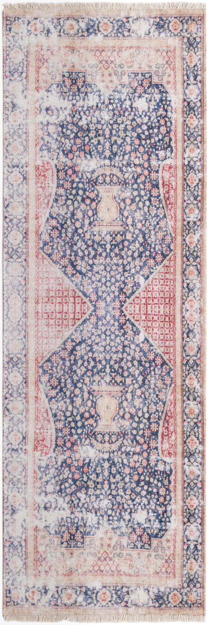 2' x 6' 1 Ruidoso · Border rug, navy blue