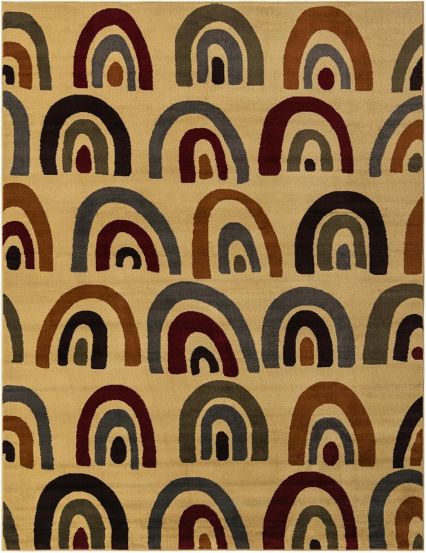 7' 10 x 10' Foxley · Geometric rug, cream