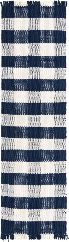 2' 7 x 10' Grady · Checkered Washable Outdoor Rug, navy and ivory