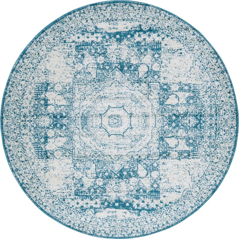 8' x 8' Benedict · Medallion rug, turquoise