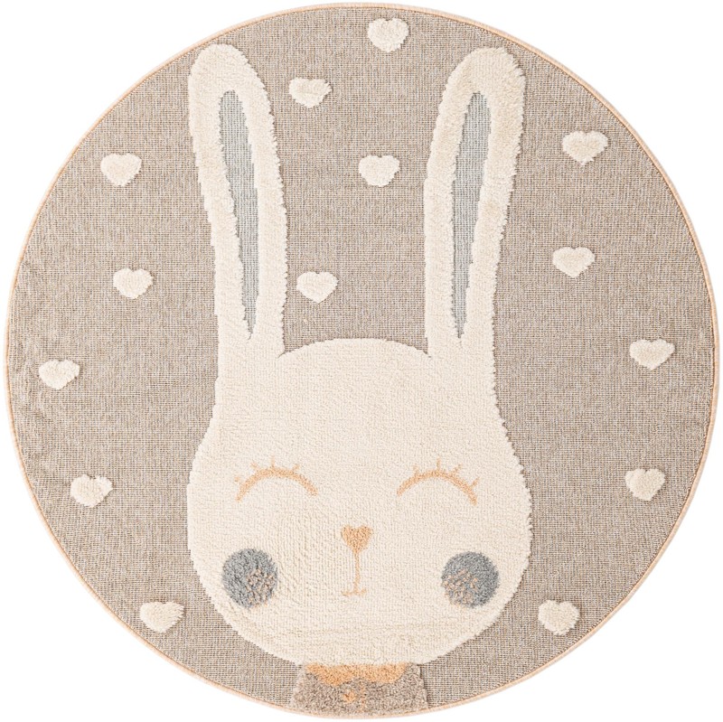 5' x 5' Lovell · Pictoral rug, peach blossom
