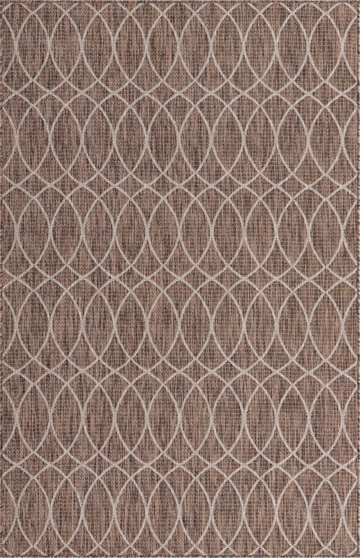 5' 3 x 8' Atkins · Geometric Outdoor Rug, brown