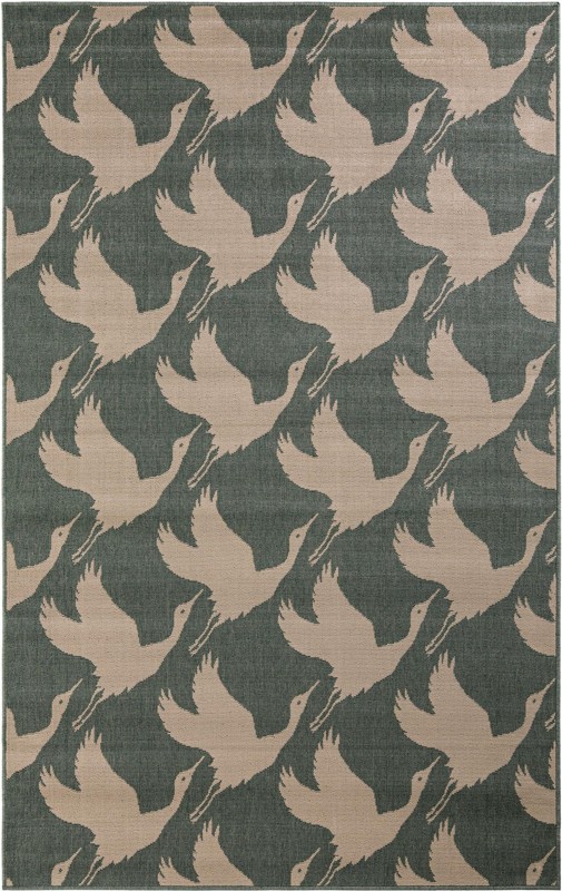 Hanover · Pictoral Outdoor Rug, stone blue