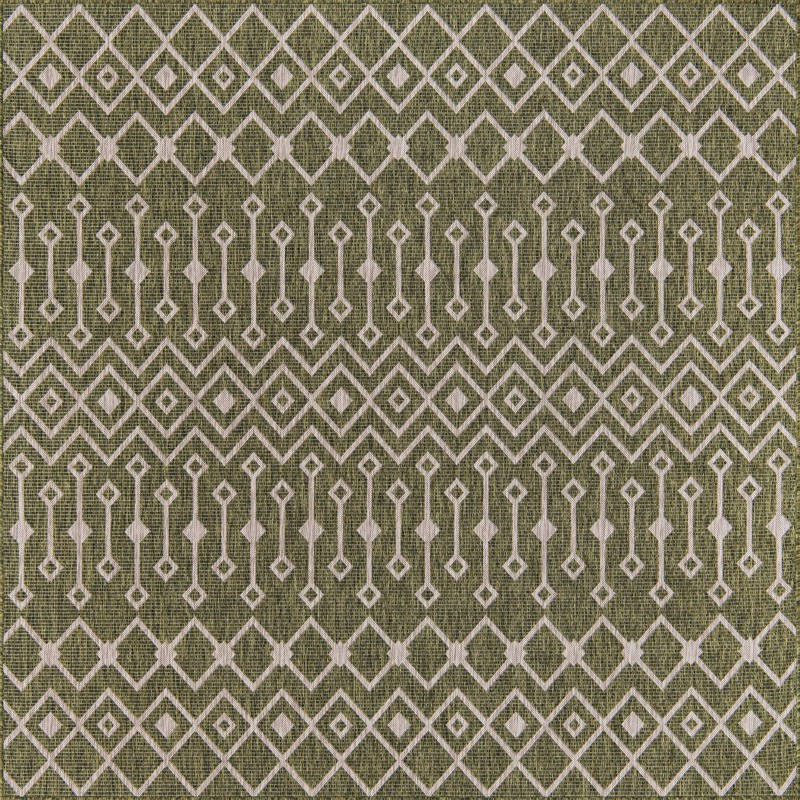 7' 10 x 7' 10 Kearney · Chevron Outdoor Rug, green