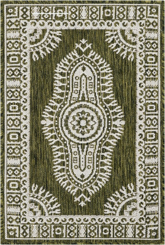 2' x 3' Bainbridge · Border Outdoor Rug, green