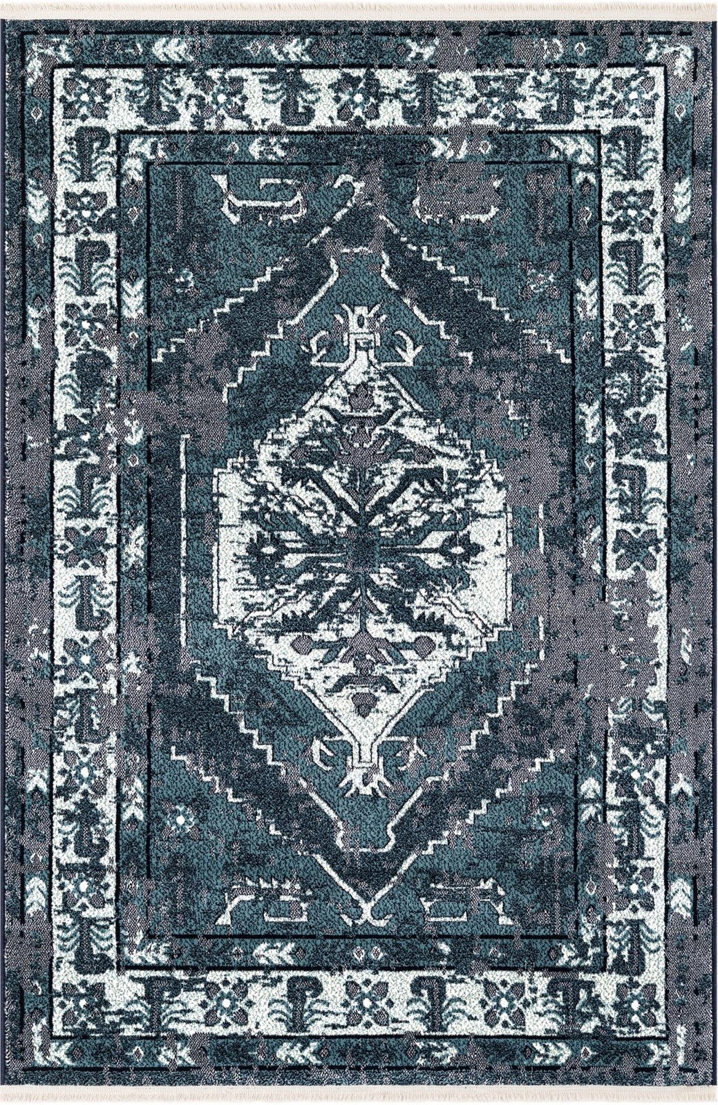 4' x 6' Simcoe · Border rug, midnight blue