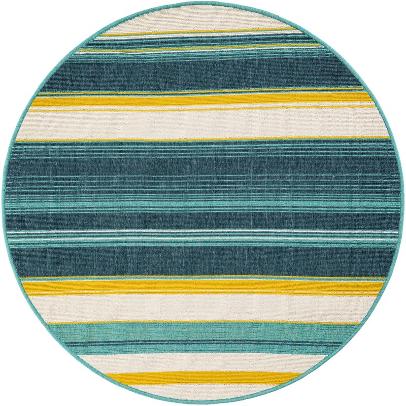 4' x 4' Larkin · Striped Outdoor Rug, multi