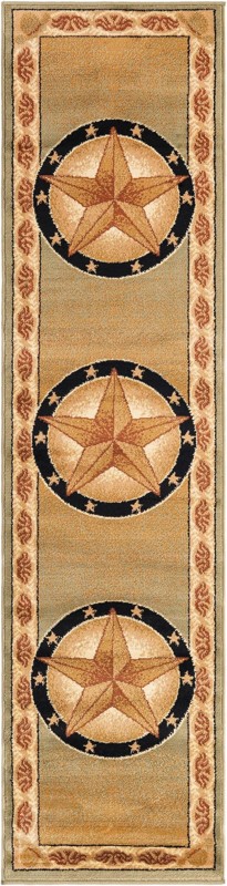 Heather · Border rug, green